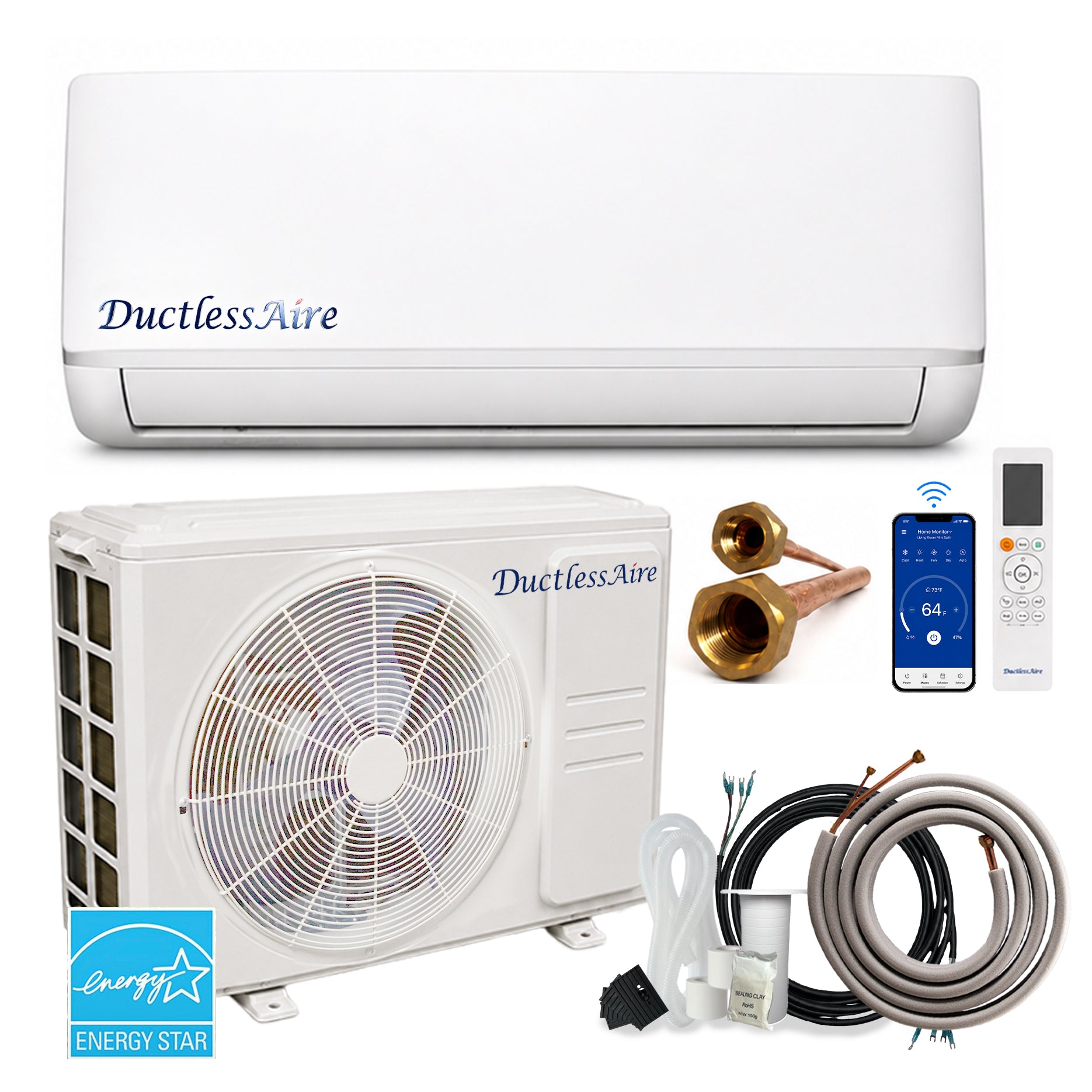 9,000 BTU 20 SEER2 R454b Mini Split Heat Pump - (350-400 Sq. Ft. Coverage) Model # 454-09-KA