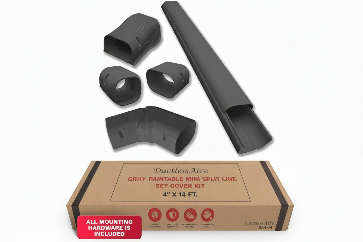 4" 14' Line Set Cover Kit With Elbow