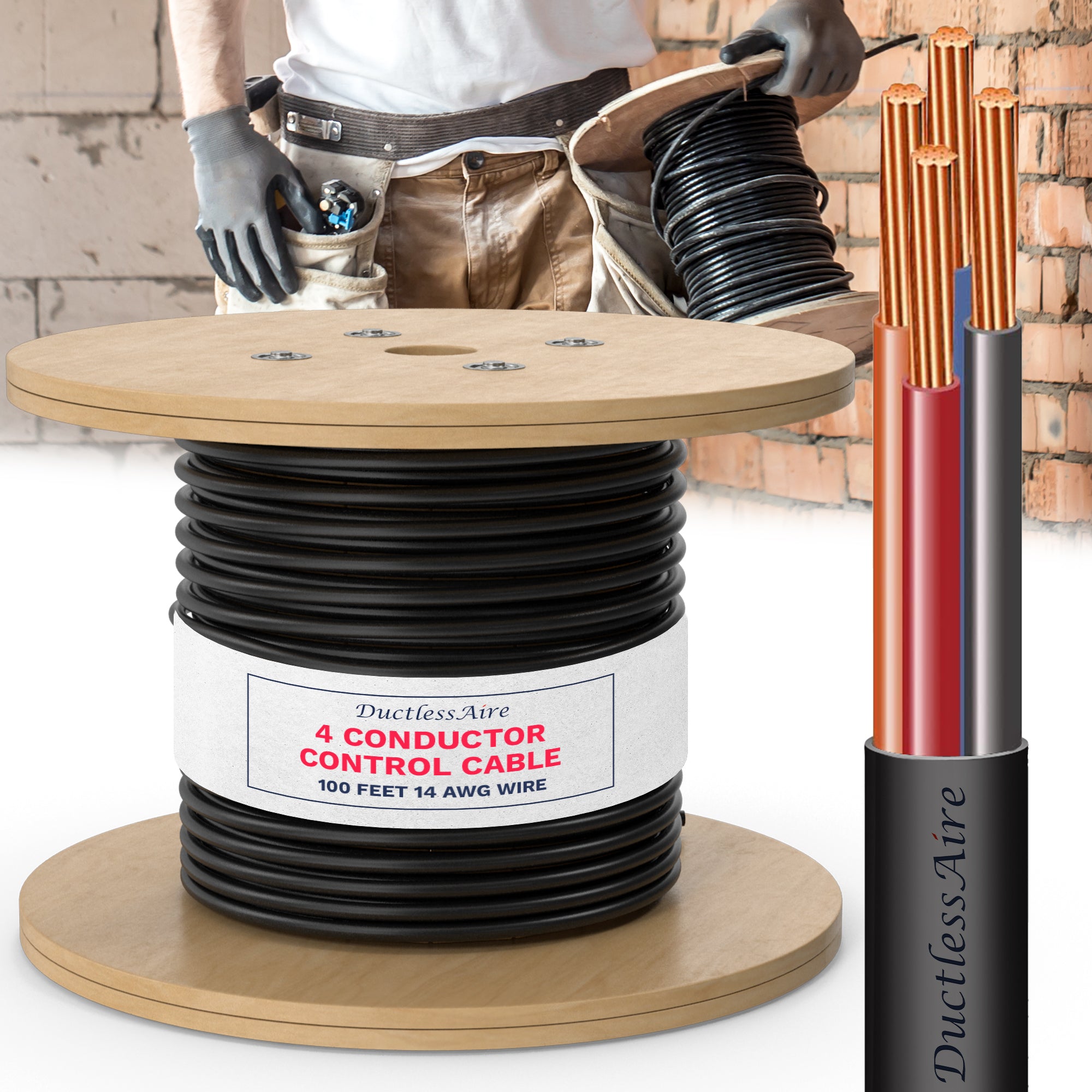 100 Ft. 14AWG 4 Conductor Communication Cable