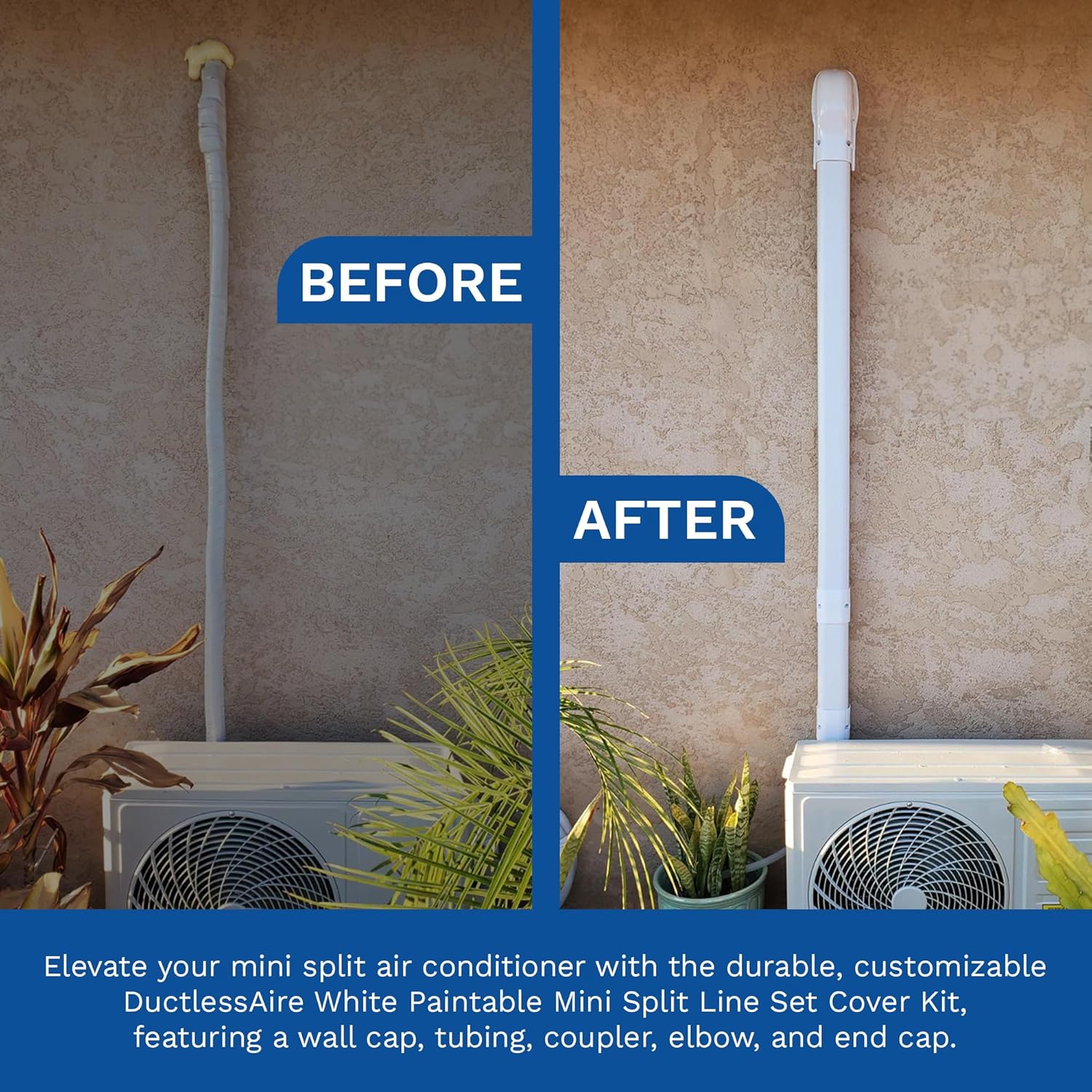 3" Kit (2x39" Hide-A-Line, Wall Cover, Coupler, End Cap)