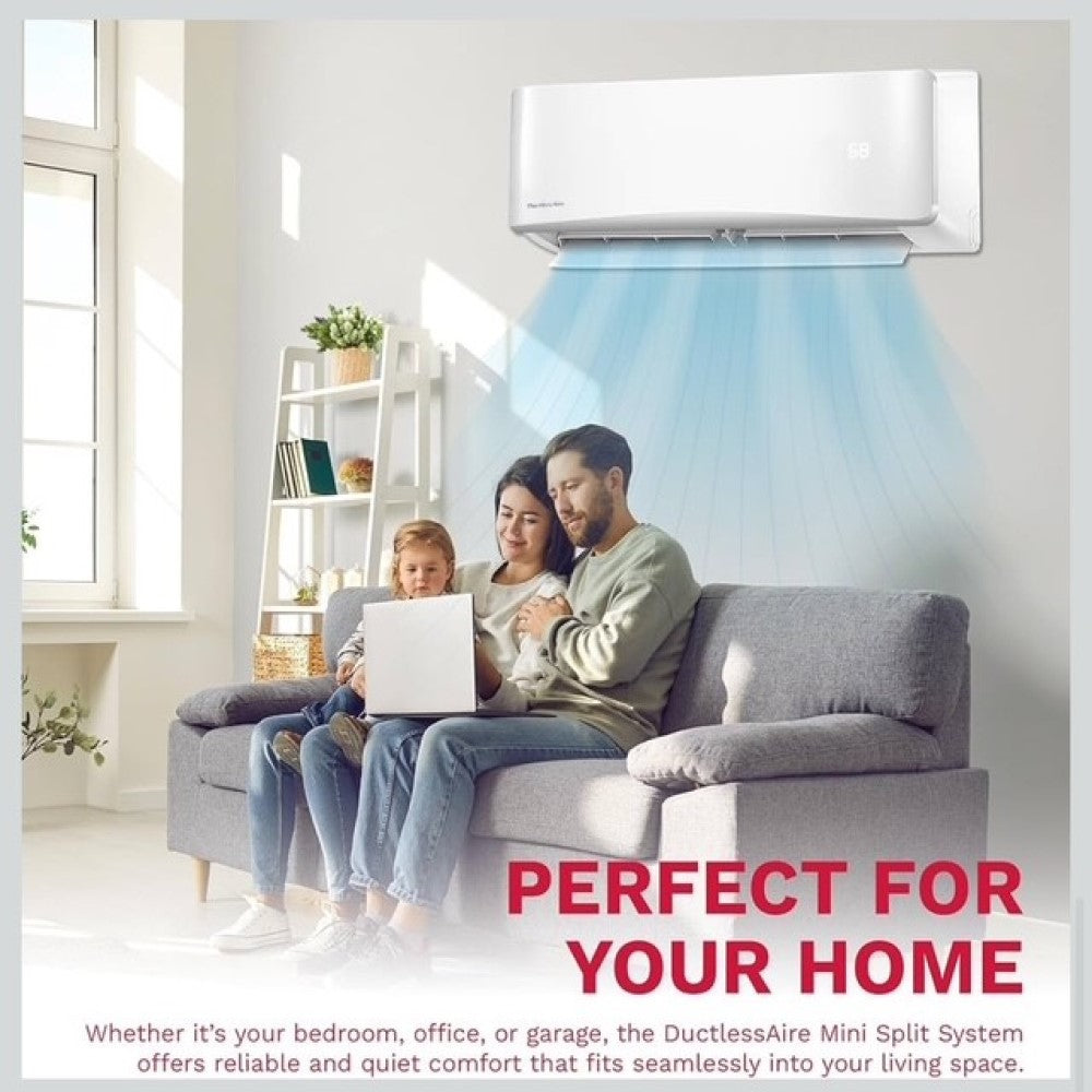 12,000 BTU 23.1 SEER2 R454b Mini Split Heat Pump - (450-600 Sq. Ft. Coverage)