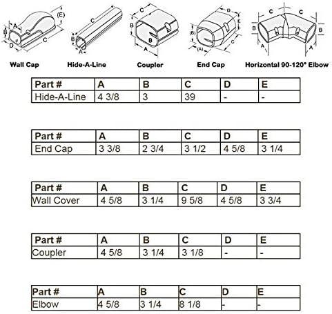 4" 14' Line Set Cover Kit With Elbow
