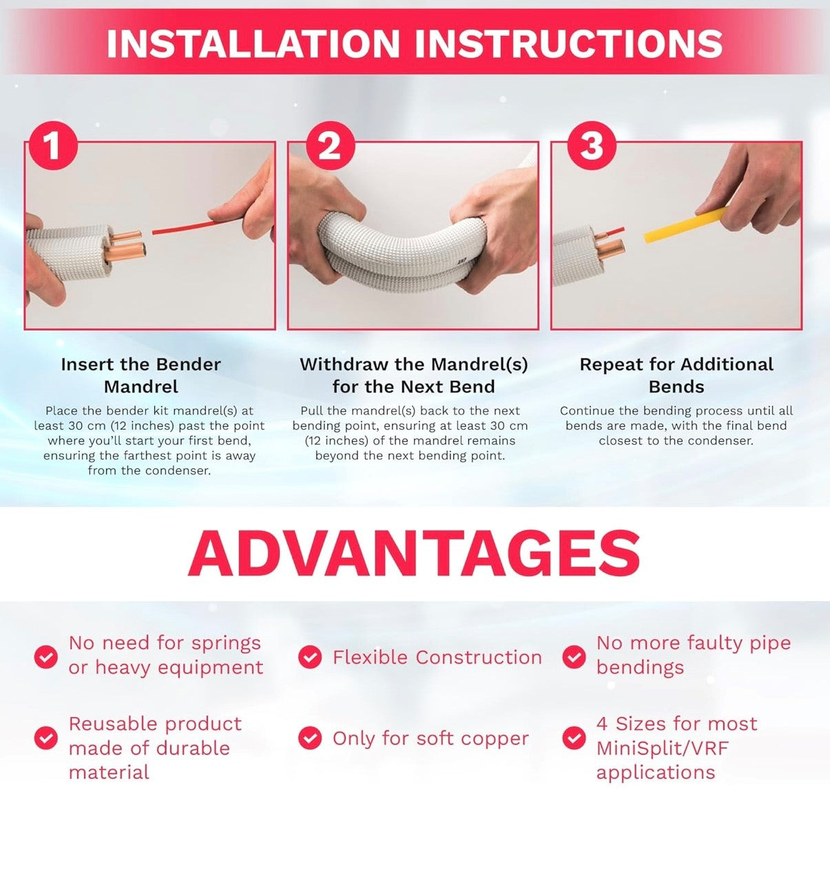 Lineset Bender Kit- 4 piece