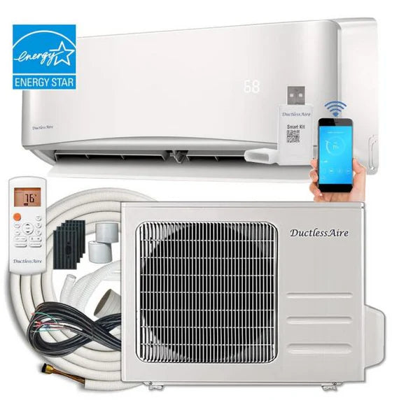 18,000 BTU 23.7 SEER2 Mini Split Heat Pump - (650-900 Sq. Ft. Coverage)