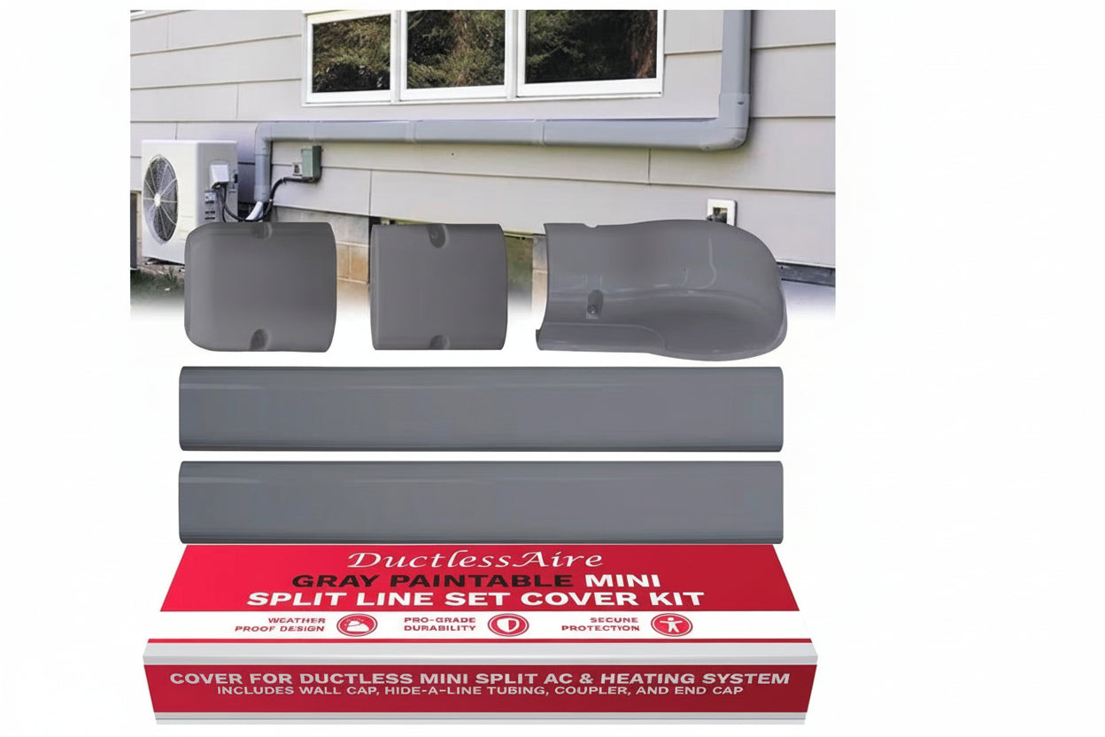 3" Kit (2x39" Hide-A-Line, Wall Cover, Coupler, End Cap)