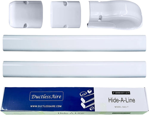 3" Kit (2x39" Hide-A-Line, Wall Cover, Coupler, End Cap)