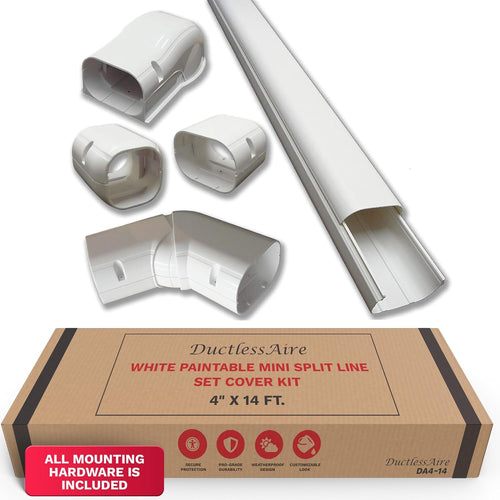 4" 14' Line Set Cover Kit With Elbow