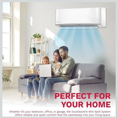 12,000 BTU 20.5 SEER2 R454b Mini Split Heat Pump - (450-600 Sq. Ft. Coverage) Model # 454-12-KA