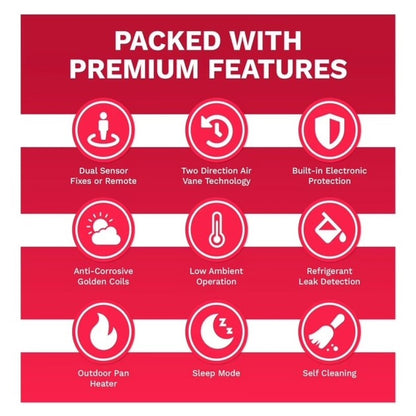 9,000 BTU 20 SEER2 R454b Mini Split Heat Pump - (350-400 Sq. Ft. Coverage) Model # 454-09-KA