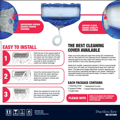 Mini Split Cleaning Cover 18,000 BTU to 36,000 BTU Units