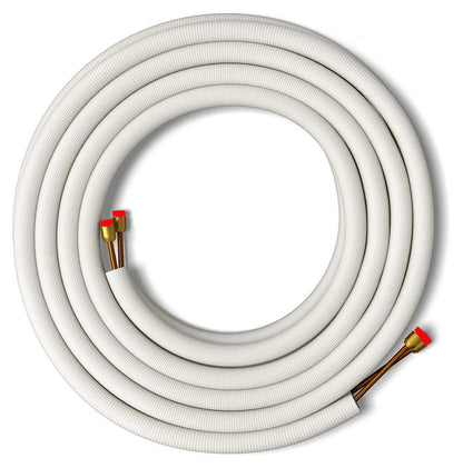 1/4" - 3/8" Mini Split Line Set, Flare Ends, W/Nuts, Insulated. 35 Ft.