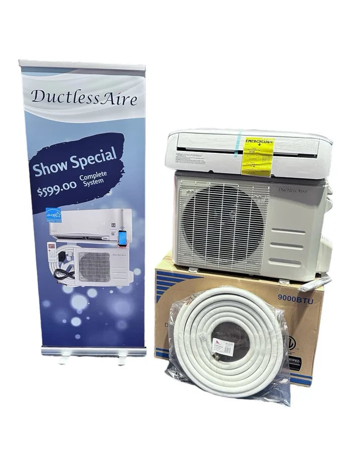 9,000 BTU 24 SEER2 Mini Split Heat Pump - (350-400 Sq. Ft. Coverage)